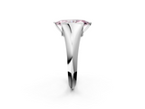 White gold Fancy Pink Marquise  Solitaire Tension Set Diamond Ring_23