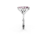 White gold Fancy Pink Marquise  Solitaire Twist Band Six-Prong Setting 2