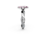 White gold Fancy Pink Marquise  Solitaire Twist Band with Pave Prong Setting_74