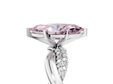 White gold Fancy Pink Marquise  Solitaire Twist Band with Pave Prong Setting_77