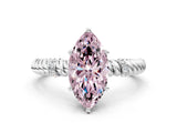 White gold Fancy Pink Marquise  Solitaire Twisted Band Prong Set Engagement Ring_61