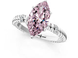 White gold Fancy Pink Marquise  Solitaire Twisted Band Prong Set Engagement Ring_62