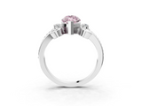 White gold Fancy Pink Marquise  Solitaire Twisted Band Scroll Prong Ring_29