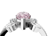 White gold Fancy Pink Marquise  Solitaire Twisted Band Scroll Prong Ring_30