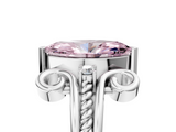 White gold Fancy Pink Marquise  Solitaire Twisted Band Scroll Prong Ring_37
