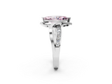 White gold Fancy Pink Marquise  Solitaire Twisted Band with Prong Setting_5