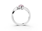 White gold Fancy Pink Marquise  Solitaire Twisted Band with Prong Setting_6