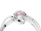 White gold Fancy Pink Marquise  Solitaire Twisted Band with Prong Setting_7