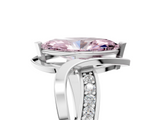 White gold Fancy Pink Marquise  Solitaire Twisted Band with Prong Setting_8