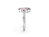 White gold Fancy Pink Marquise  Solitaire Twisted Pave Diamond Ring with Four-Prong Setting_171