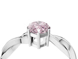 White gold Fancy Pink Marquise  Solitaire Twisted Pave Diamond Ring with Four-Prong Setting_175