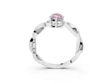 White gold Fancy Pink Marquise  Solitaire Twisted Pave Diamond Ring with Four-Prong Setting_27