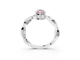 White gold Fancy Pink Marquise  Solitaire Twisted Pave Diamond Ring with Four-Prong Setting_34