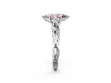 White gold Fancy Pink Marquise  Solitaire Vine Band with Milgrain Prong Setting_5