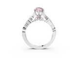 White gold Fancy Pink Marquise  Solitaire Vine Band with Milgrain Prong Setting_6