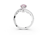 White gold Fancy Pink Marquise  Solitaire with Pavé Twist Band and Four-Prong Setting_58