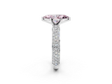 White gold Fancy Pink Marquise  Solitaire with Pave Band and Four-Prong Setting_5