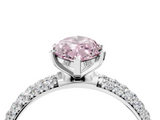 White gold Fancy Pink Marquise  Solitaire with Pave Band and Four-Prong Setting_7