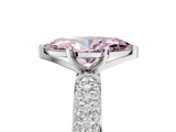 White gold Fancy Pink Marquise  Solitaire with Pave Band and Four-Prong Setting_8