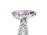 White gold Fancy Pink Marquise  Three-Stone Diamond Ring with Pavé Split Shank and Four-Prong Setting_100