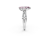 White gold Fancy Pink Marquise  Three-Stone Diamond Ring with Pavé Split Shank and Four-Prong Setting_97
