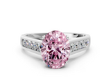 White gold Fancy Pink Oval  Brilliant Channel-Set Solitaire Ring with Four-Prong Setting_20