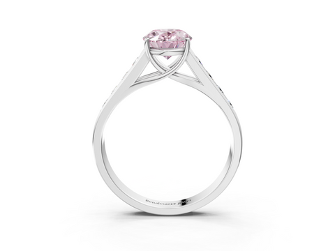 White gold Fancy Pink Oval  Brilliant Channel-Set Solitaire Ring with Four-Prong Setting_23