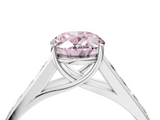 White gold Fancy Pink Oval  Brilliant Channel-Set Solitaire Ring with Four-Prong Setting_24