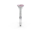 White gold Fancy Pink Oval  Brilliant Cut Diamond Engagement Ring with Pavé Band and Four-Prong Setting_51
