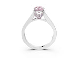 White gold Fancy Pink Oval  Brilliant Cut Diamond Engagement Ring with Pavé Band and Four-Prong Setting_52