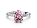 White gold Fancy Pink Oval  Brilliant Pavé Band Solitaire with Four-Prong Setting_41