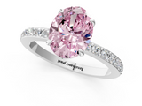 White gold Fancy Pink Oval  Brilliant Pavé Band Solitaire with Four-Prong Setting_42