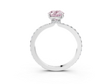 White gold Fancy Pink Oval  Brilliant Pavé Band Solitaire with Four-Prong Setting_44