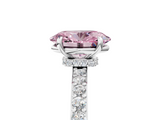 White gold Fancy Pink Oval  Brilliant Pavé Band Solitaire with Four-Prong Setting_46