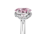 White gold Fancy Pink Oval  Brilliant Solitaire Engagement Ring with Six-Prong Setting and Classic Band_25