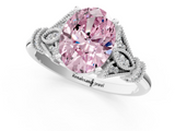 White gold Fancy Pink Oval  Brilliant Solitaire with Pave Band and Four-Prong Setting_21