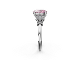 White gold Fancy Pink Oval  Brilliant Solitaire with Pave Band and Four-Prong Setting_22