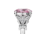 White gold Fancy Pink Oval  Brilliant Solitaire with Pave Band and Four-Prong Setting_25