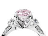 White gold Fancy Pink Oval Cut Brilliant Three-Stone Diamond Ring with Pavé Band and Four-Prong Setting_19