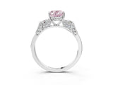 White gold Fancy Pink Oval Cut Brilliant Three-Stone Pave Band with Four-Prong Setting_3
