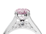 White gold Fancy Pink Oval  Cut Channel Set Solitaire Engagement Ring with Prong Setting_24
