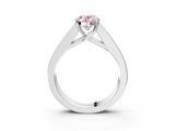 White gold Fancy Pink Oval Cut Cut Channel Set Solitaire Ring with Four-Prong Setting_15