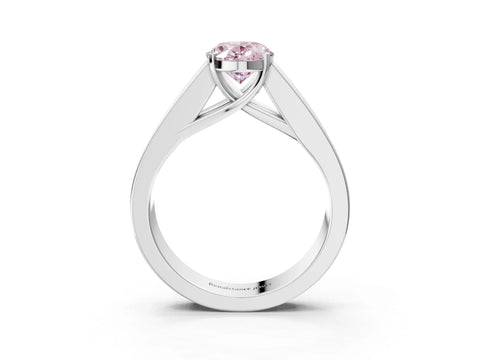 White gold Fancy Pink Oval Cut Cut Channel Set Solitaire Ring with Four-Prong Setting_15