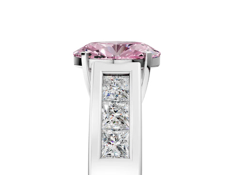 White gold Fancy Pink Oval Cut Cut Channel Set Solitaire Ring with Four-Prong Setting_17