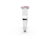 White gold Fancy Pink Oval Cut Cut Diamond Channel Set Solitaire Ring with Four-Prong Setting_110