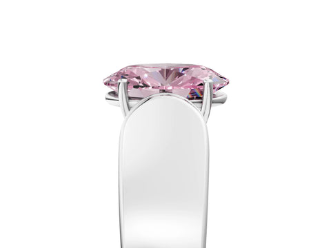White gold Fancy Pink Oval Cut Cut Diamond Channel Set Solitaire Ring with Four-Prong Setting_113