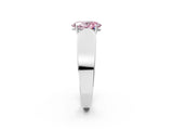 White gold Fancy Pink Oval Cut Cut Diamond Channel Set Solitaire Ring with Four-Prong Setting_2
