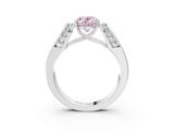 White gold Fancy Pink Oval Cut Cut Diamond Channel Set Solitaire Ring with Four-Prong Setting_3