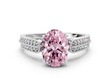 White gold Fancy Pink Oval Cut Cut Pave Split Shank Engagement Ring with Four-Prong Setting_12