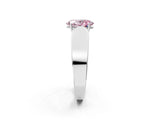 White gold Fancy Pink Oval Cut Diamond Channel Set Solitaire Ring with Four-Prong Setting_44